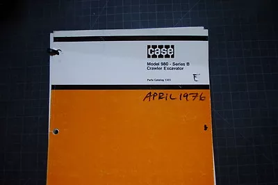 Buy CASE 980B CRAWLER EXCAVATOR Parts Manual Book Catalog Spare List 1976 Track Hoe • 16.25$