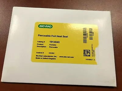 Buy New BioRad Pierceable PCR Plate Heat Seal, Foil, Pierceable 1814040 • 95$