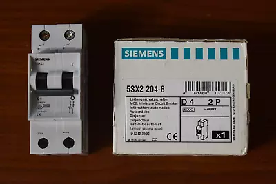 Buy Siemens 5Sx2 204-8 Circuit Breaker D4, 2P, 400V • 24.99$