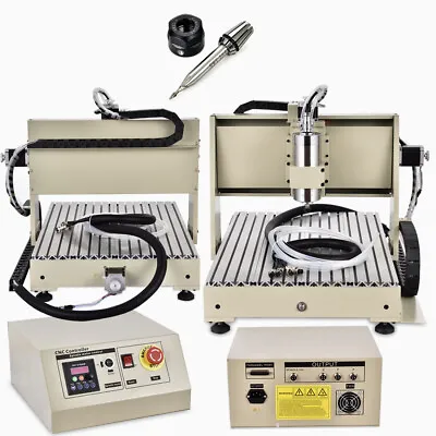 Buy 3Axis/4Axis CNC 6040/6090 Router Engraving Machine+USB Parallel Port 1500W • 1,199$