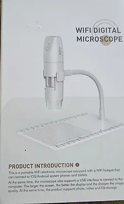 Buy New -Wifi Digital Microscope Connects To Phone. See Description Below. • 40$