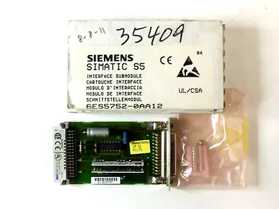 Buy NIB Siemens 6ES5752-0AA12 Simatic S5 Interface Module For CP 524 And CPU 928B • 119$