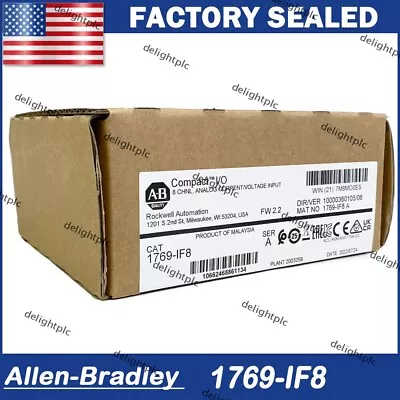 Buy New Allen Bradley 1769-IF8 CompactLogix 8 Pt Analog Input Module Free Shipping • 392$