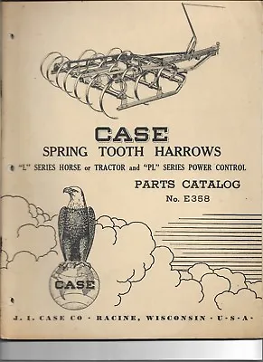 Buy Original # E358 Case L PL Spring Tooth Harrows Parts Catalog Tractor Horse Drawn • 8.50$