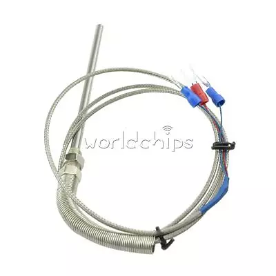 Buy RTD Pt100 Temperature Sensor 1M Cable Stainless Probe 3 Wires 0°C-150°C • 4.08$