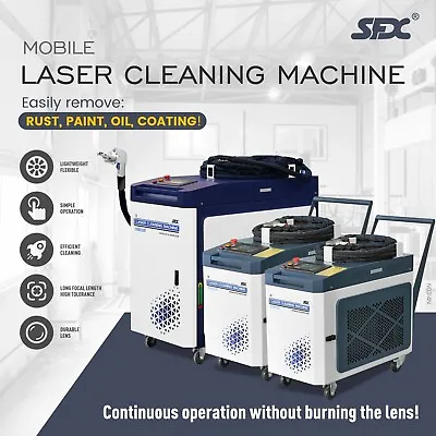 Buy SFX 2000W Handheld Mobile Fiber Laser Cleaning Machine Metal Rust Paint Removal • 14,005.06$