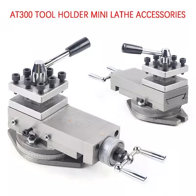 Buy Metal Lathe Machine Tool Holder 80mm Universal AT300 Lathe Tool Post Assembly • 116.85$
