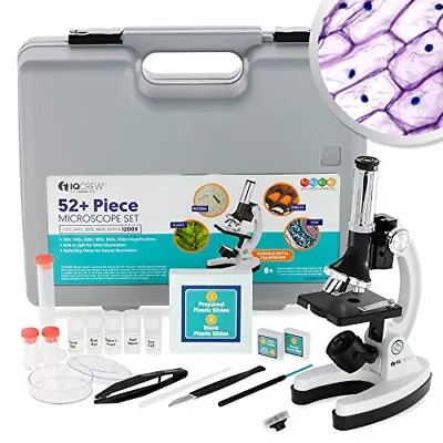 Buy AmScope 120X-1200X 52-pcs Kids Beginner Microscope STEM Kit With Metal Body • 31.99$