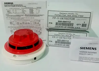 Buy Siemens Fp-11 Fire Alarm Smoke Detector Head Heat Detector • 73$