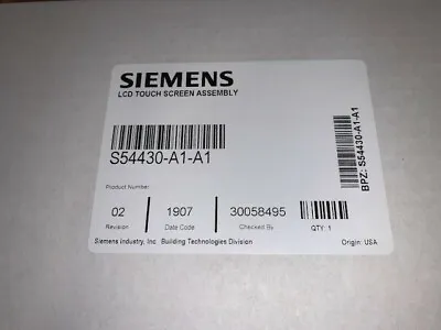 Buy New Siemens Pmi / Pmi1 Lcd Touch Screen Assembly S544030-a1-a1 (1 Yr.prot. Plan) • 1,495$