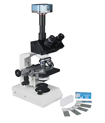 Buy Brightfield Trinocular Textile & Pharma Compound Microscope W 5Mpix USB Camera • 379$