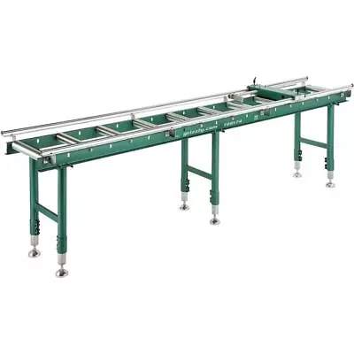 Buy Grizzly T28174 14  X 118  Heavy-Duty Roller Table With Work Stop • 1,530$