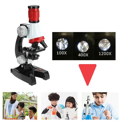 Buy 23pc 100X-1200X Starter Compound Microscope Science Kit For Kids Stude • 22.59$