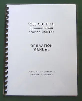 Buy IFR 1200 Super S COMMUNICATIONS MONITOR OPERATION MANUAL • 28.25$