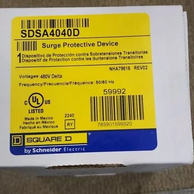 Buy NEW SCHNEIDER ELECTRIC SDSA4040D Square D Surge Protective Device • 250$