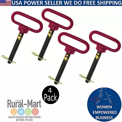 Buy 4pack Hitch Pin Red Handle Head 5/8 X 4 SPEECO S70052100 • 23.98$