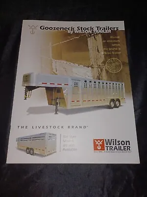 Buy Wilson Trailer- Gooseneck Stock Trailers Brochure-New- 2021 • 15$