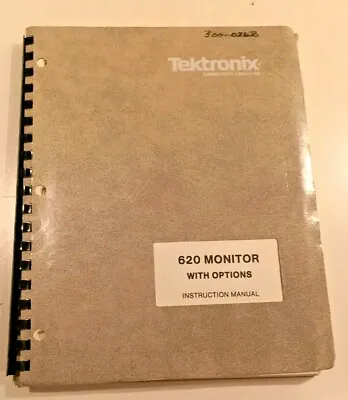 Buy Tektronix 620 Monitor With Options (Service & Operator's Manual) • 20$