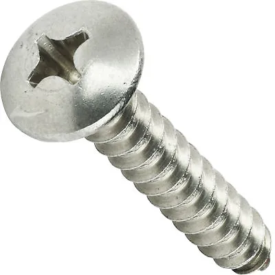 Buy #4 Truss Head Sheet Metal Screws Self Tapping Phillips Stainless Steel All Sizes • 8.13$