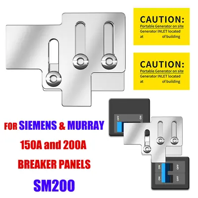 Buy Generator Interlock Kit For Siemens & Murray 150A & 200A Breaker Panels SM200 • 39.99$