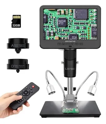 Buy Andonstar AD246S-M HDMI Digital Microscope 2000x For Adults 3 Lens 2160P UHD .. • 125$