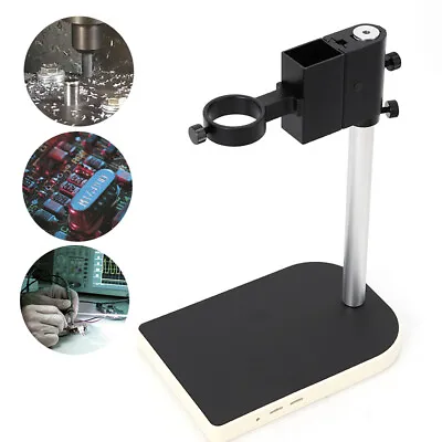 Buy 42 Mm Large Lab Industry Stereo Microscope Camera Table Stand Dual Ring Holder • 33.33$