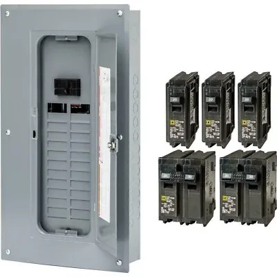 Buy Square D 100 Amp 24-Space 48-Circuit Indoor Main Breaker Panel Box Load Center • 129.97$