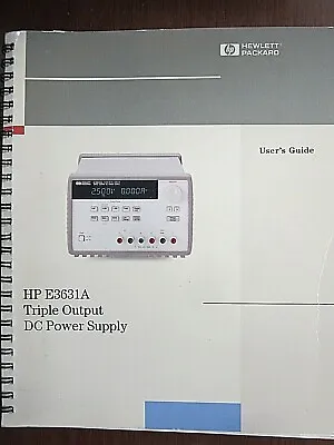 Buy HP E3631A Triple Output DC Power Supply User's Guide E3631-90002 Edition 3 • 20$