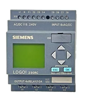 Buy Pre-Owned Siemens LOGO! Logic Module - 6ED1052-1FB00-0BA6 (230RC) • 129.95$