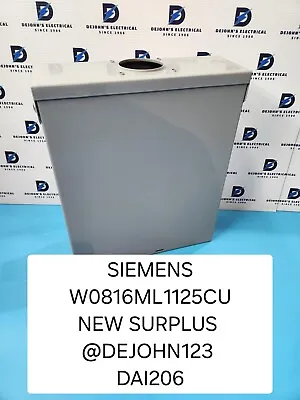 Buy Siemens W0816ml1125cu Main Lug Load Center, Outdoor, 125a, Type 3r, New Surplus • 55$