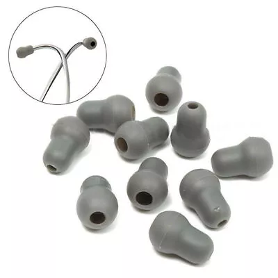Buy 10Pcs Silicone Black Soft Eartips Earplug Earpieces For Littmann Stethoscope • 9.97$