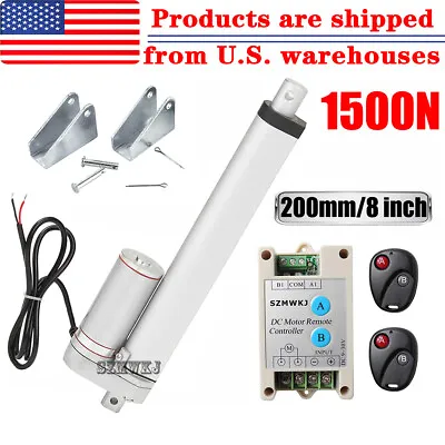Buy 12V 8  Inch Linear Actuator 330lbs/1500N Electric DC Motor For Medical Auto Lift • 8.99$