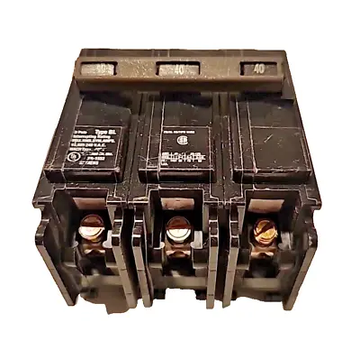Buy Siemens Type BL340 40 Amp 240 VAC 3 Pole Type BL Bolt-On Circuit Breaker Used • 45$
