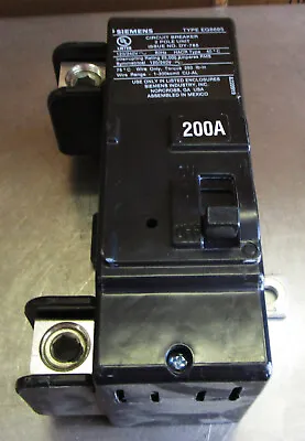 Buy Siemens EQ8695 Type EQ 2 Pole 200 Amp 120/240 V Circuit Breaker Used MissingPart • 45$