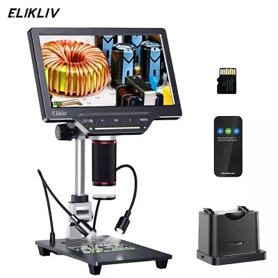 Buy Elikliv HDMI Digital Microscope 7'' IPS Screen 25MP 1300X Coin Magnifier Used • 88.39$