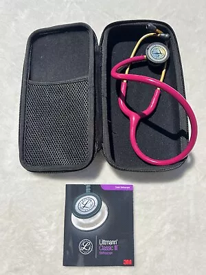 Buy 3M Littmann Classic Iii Stethoscope Magenta Pink W/ Black Padded Carrying Case • 69$
