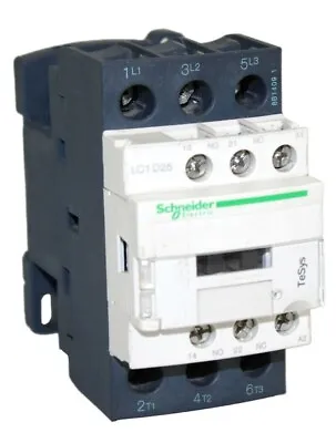 Buy Schneider Electric LC1 D25 Contactor 40A 600V 3P 3Ph 120 V Coil TeSys, Type LC1D • 20$