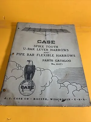 Buy Vintage Original Case Spike Tooth U-Bar Lever Harrows Pipe Bar Parts Catalog • 24.99$