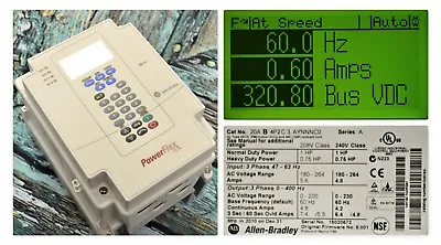 Buy Allen-Bradley PowerFlex 70 1 HP 20AB4P2C3AYNNNC0 Mfd. 2010 - 240VAC • 499$