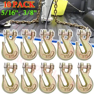 Buy 10Pack Heavy Duty G70 3/8  Clevis Grab Hooks For Flatbed Truck Trailer Tow Chain • 38.99$