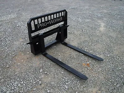 Buy PRO Works 48 4000lb HD Full Guard Pallet Forks Skid Steer Quick Attach-Free Ship • 1,049.99$