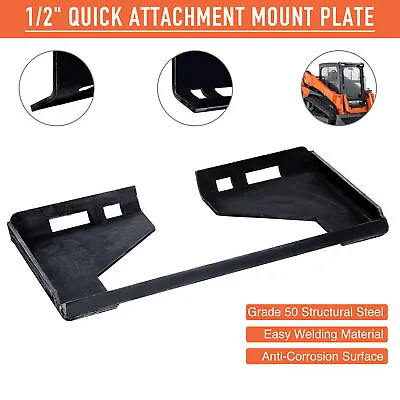 Buy PREENEX 1/2  Quick Attach Mount Plate Attachment For Tractors Skid Steer Loader • 107.42$