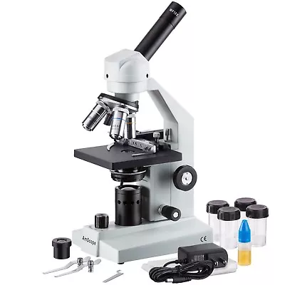 Buy AmScope 40X-2000X Portable Student LED Biological Compound Microscope • 222.99$