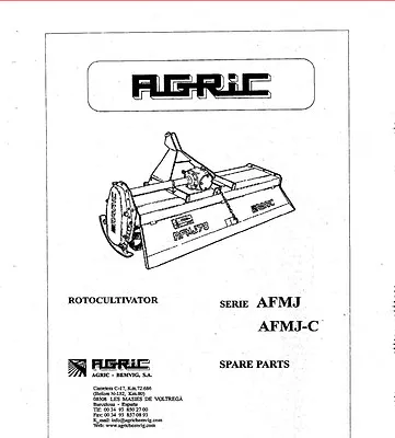 Buy Agric AFMJ Chain Drive Roto-Tiller Parts Manual • 5.99$