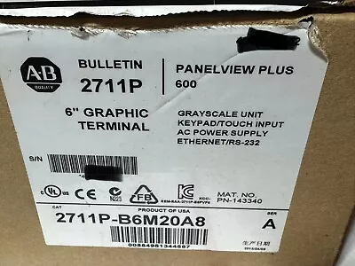 Buy New Open Box Allen Bradley 2711P-B6M20A8 /A PanelView Plus 6 600 5.5  Key/Touch • 2,999$