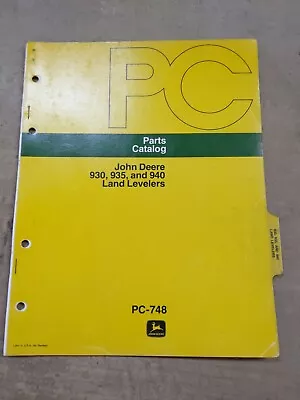 Buy John Deere 930,935,940 Land Levelers Parts Catalog, PC-748 • 37.25$