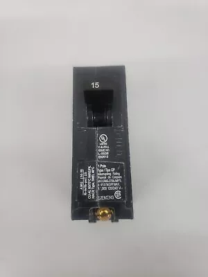 Buy New No Box! Siemens 15 Amp Single Pole Type QP Circuit Breaker QP115 • 6.29$