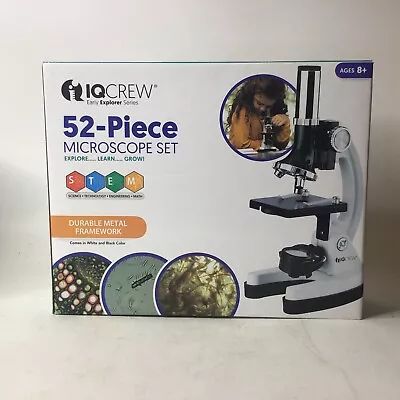 Buy IQCrew By AmScope 1200X Kids Beginner Microscope Kit 52 Piece Set  Home School • 16.99$