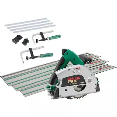 Buy Grizzly PRO T33300ZX 6-1/4  Track Saw Bundle • 252.95$