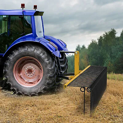Buy Heavy Duty Steel 72  3 Pt Pine Straw Rake Attachment For Cat-0 & Cat-1 Tractor • 199.99$